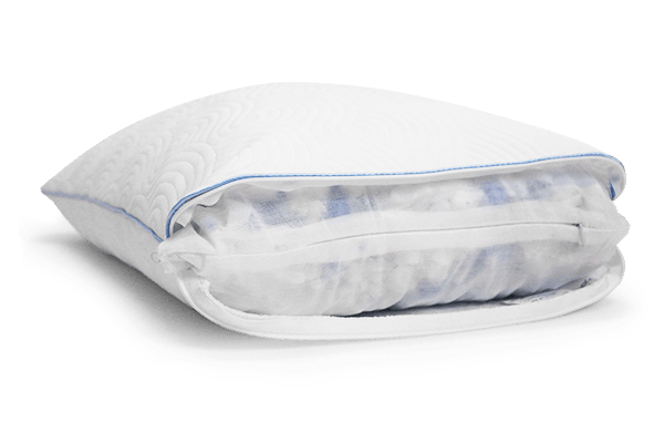 image of the inner lining zipper of the Tempur-Cloud Adjustable pillow