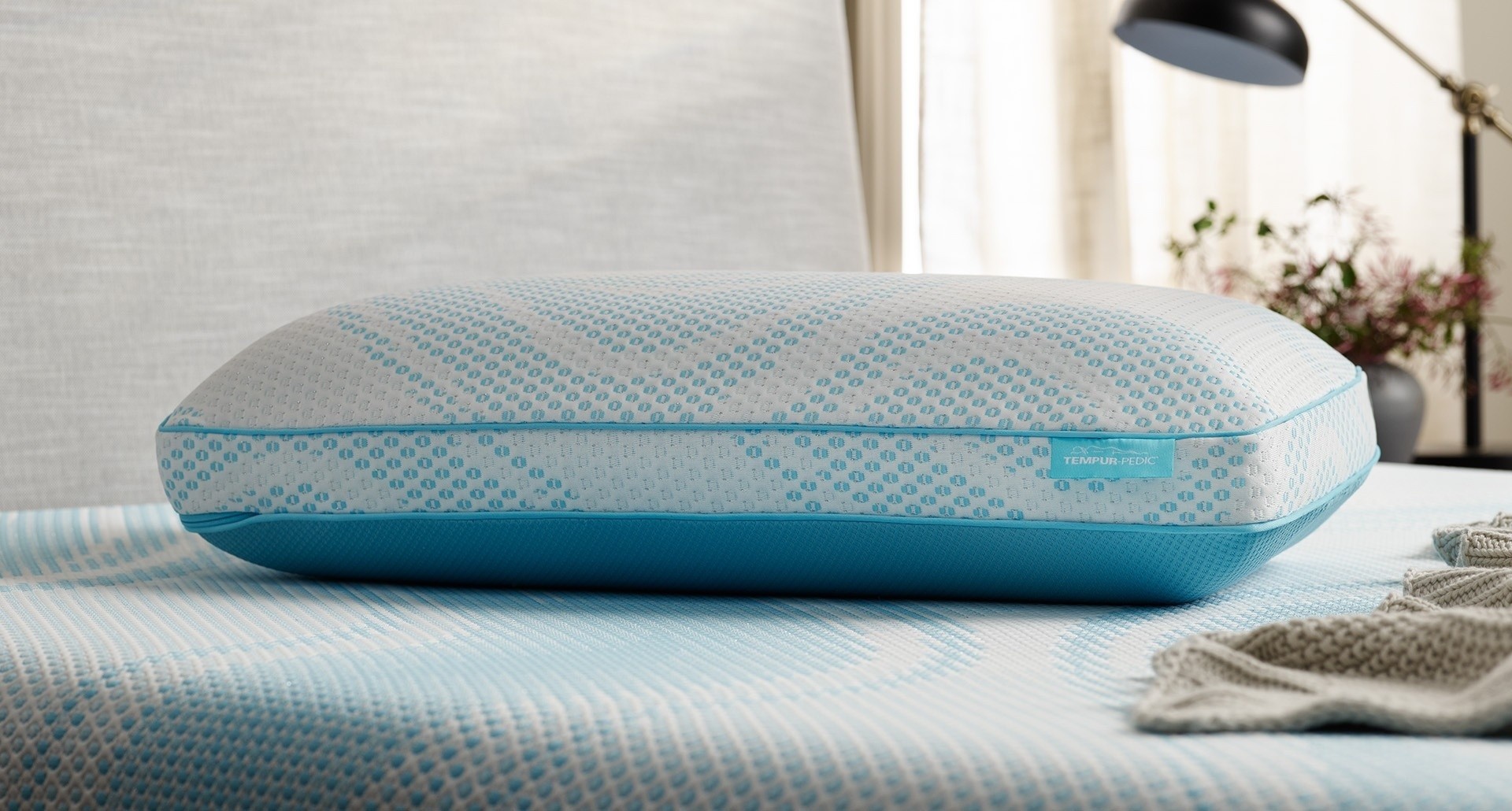 Breeze ProHi pillow on styled bed