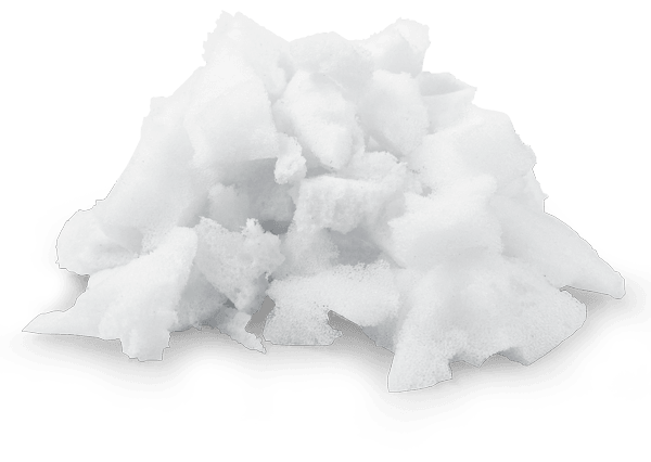 image of the supportive material inside the Tempur-Cloud Adjustable pillow